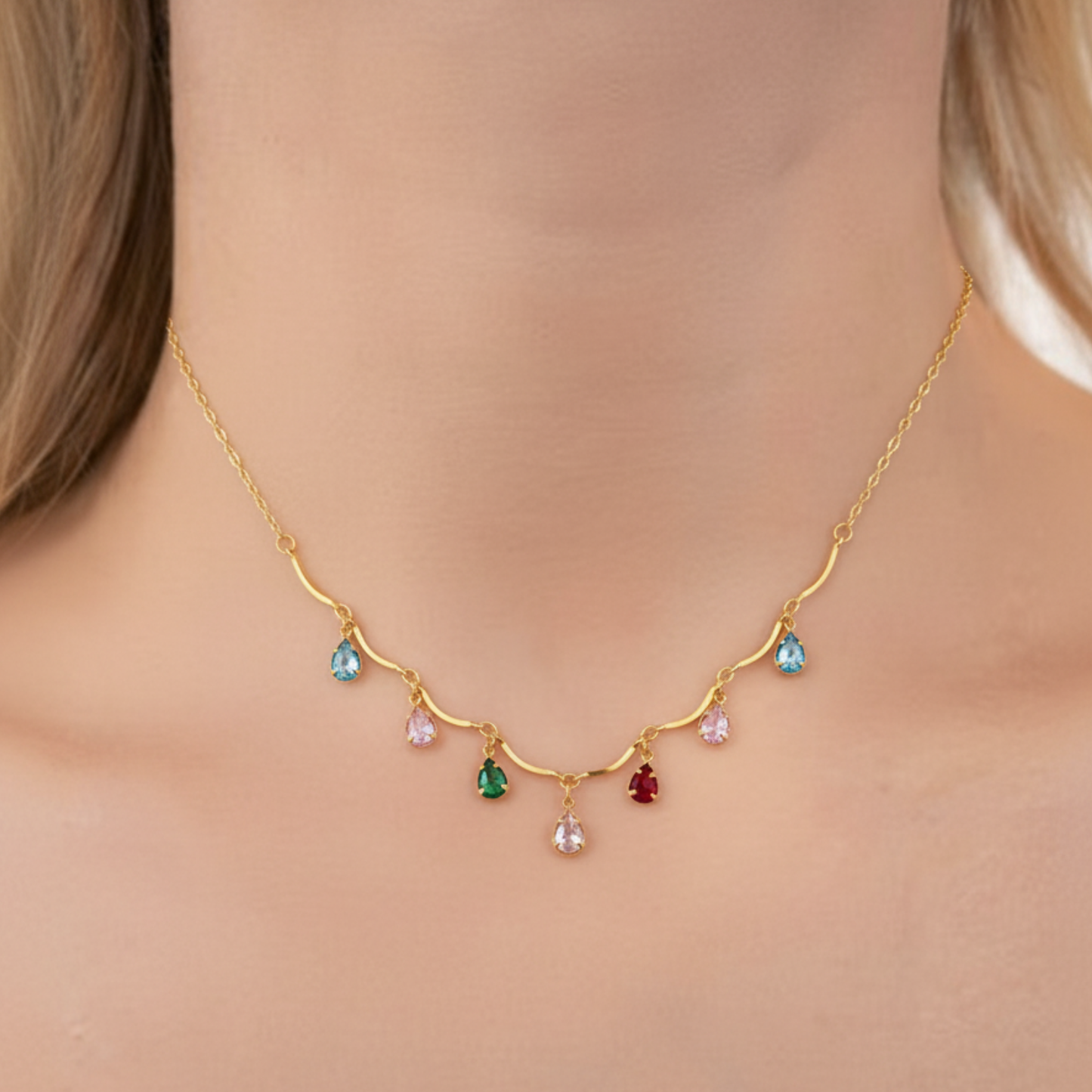 Gemstones Golden Chain