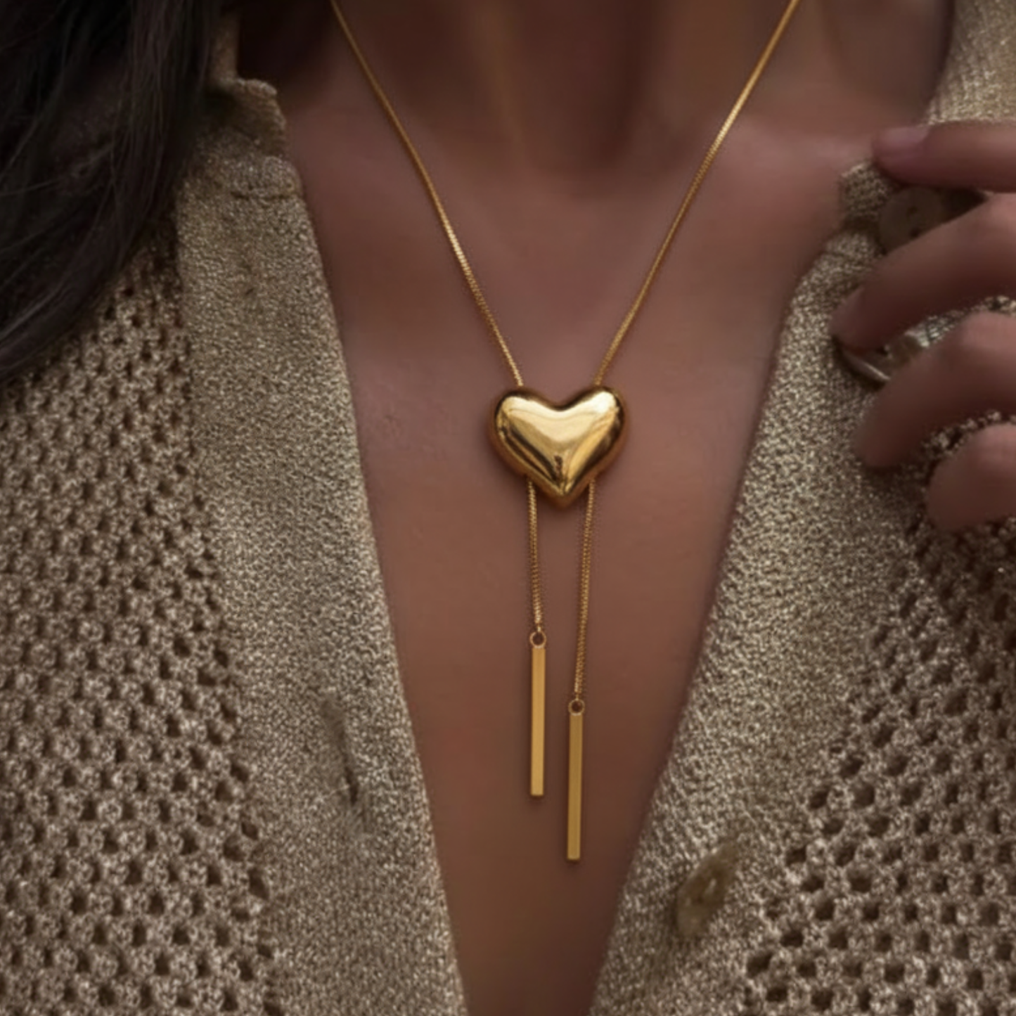 Resizable heart pendant