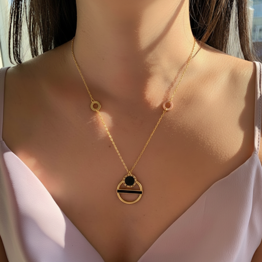 Roman Black Golden Chain