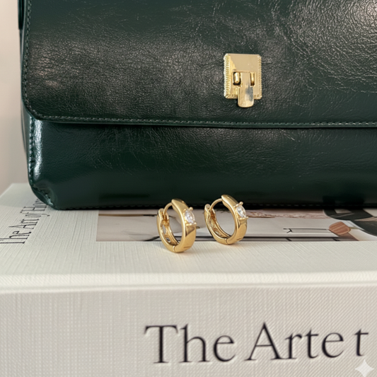 Diamond Gold Hoops