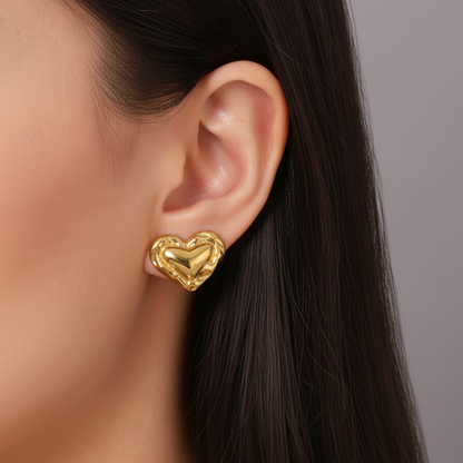 Golden Heart Earrings