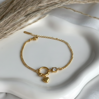 Diamond Heart Bracelet